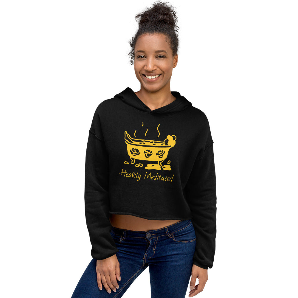 HEAVILY MEDITATED Crop Hoodie